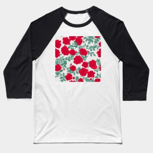 Roses in Bloom, A Valentine's Day Art Pattern Baseball T-Shirt